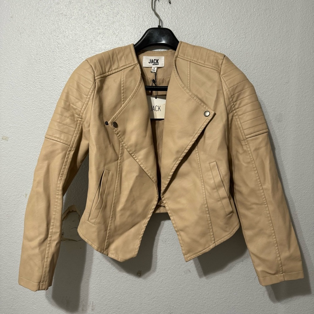 NWT BB Dakota Women's Tan Leather Jacket